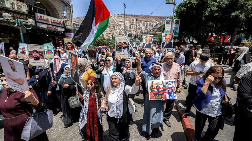 Palestinians across West Bank protest Gaza war