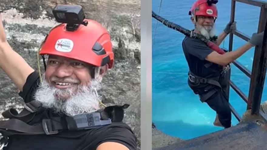 Dr Zakir Naik stuns followers with 430-foot bungee jump during Indonesia visit