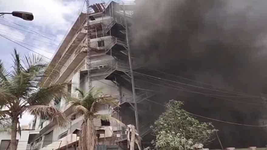 Karachi factory fire leaves 8 injured as five-storey building collapses 