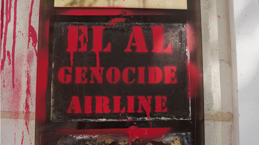 Paris office of Israeli airline El Al vandalised