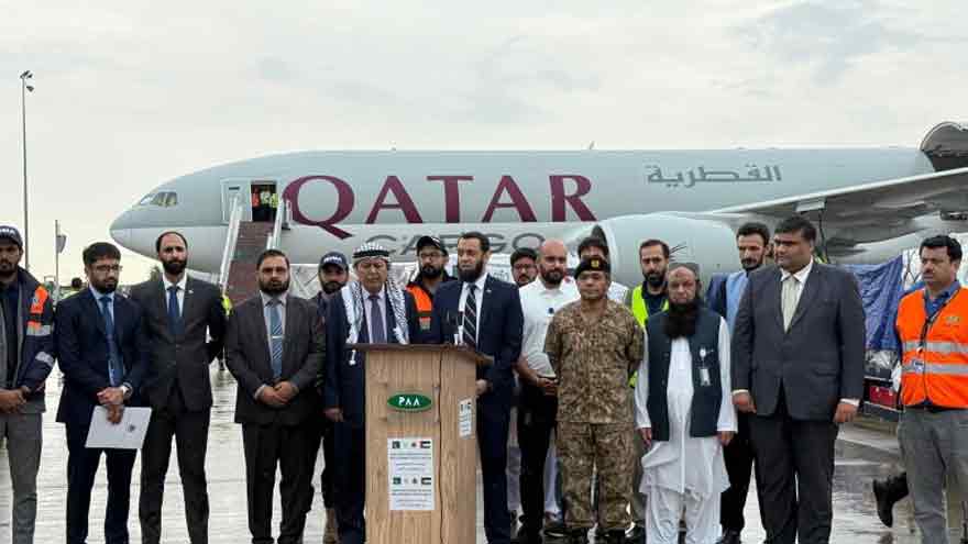 Pakistan dispatches 18th humanitarian aid consignment to Gaza