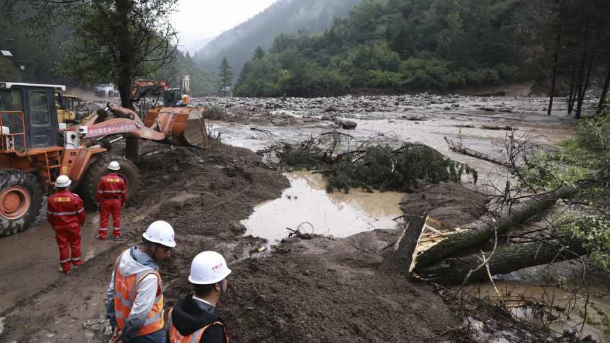 Flash floods kill at least 10 people and leave 33 missing in northwestern China