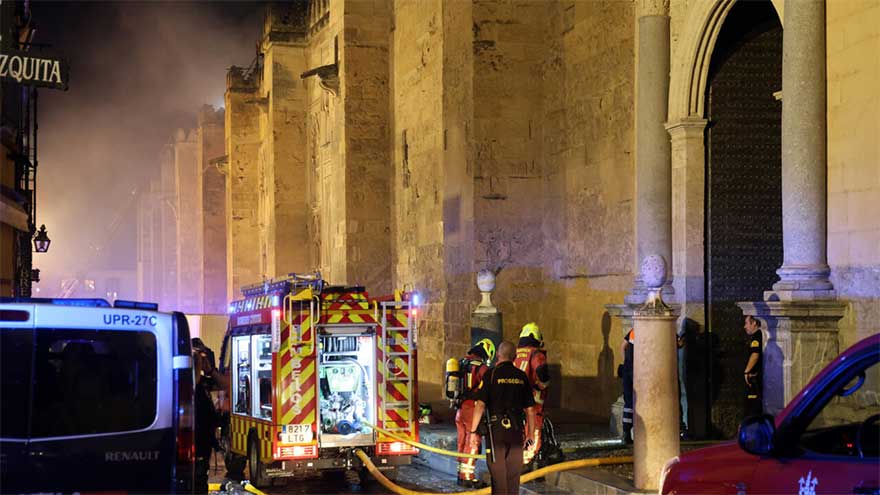 Fire extinguished, historic mosque-cathedral in southern Spain 'saved'
