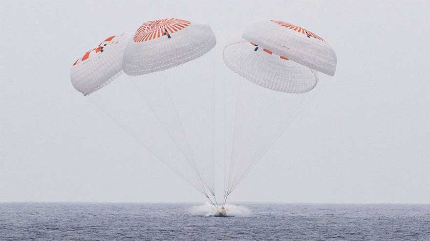 Four astronauts return to Earth after nearly 5 months in space