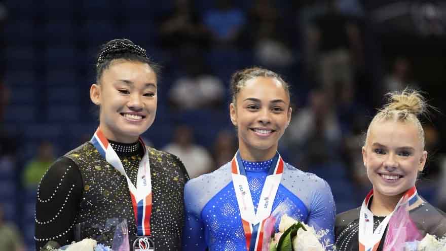 Olympian Hezly Rivera edges Leanne Wong for victory at the US gymnastics championships