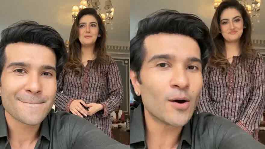Feroze Khan and Hiba Bukhari's video during drama shooting goes viral