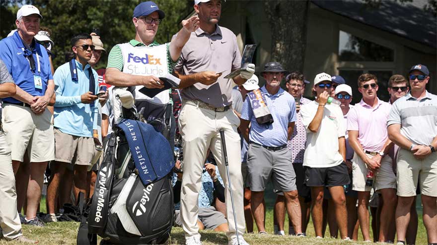 No.1 Scheffler gets new fill-in caddie for PGA playoff event