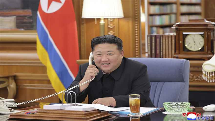  North Korean and Russian leaders in call reaffirm their alignment over Ukraine