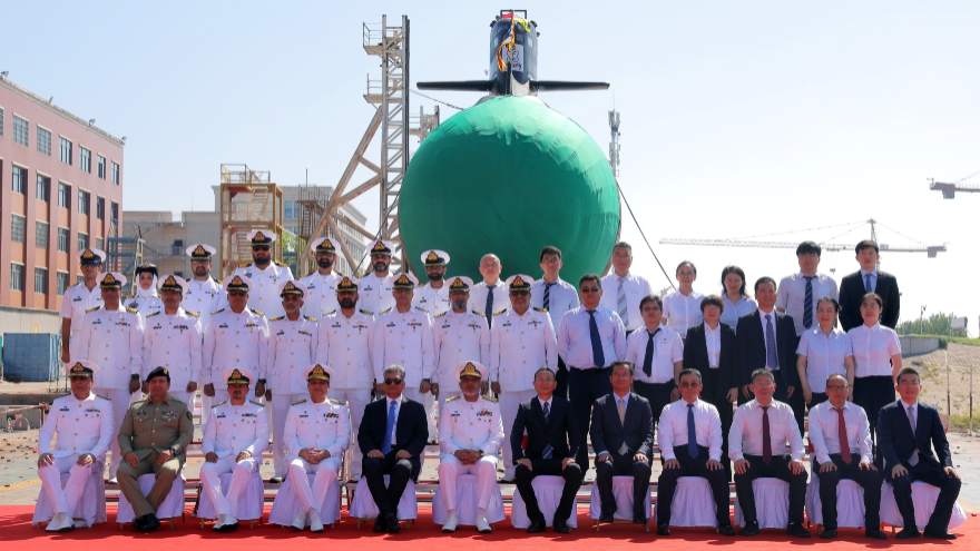 China launches Pakistan Navy's new Hangor-class submarine