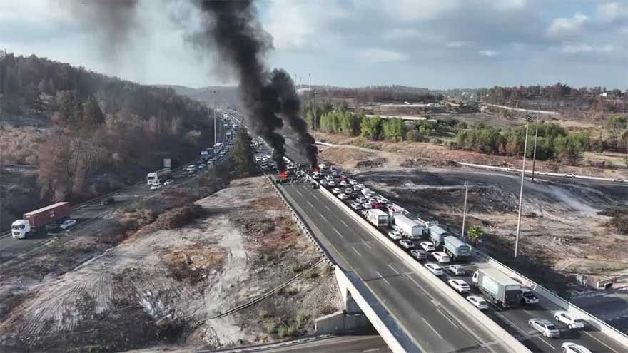 Protesters block road during national strike day demanding hostage deal and an end to war
