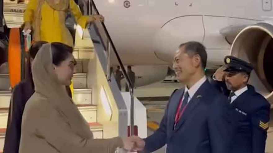 CM Maryam arrives in Japan, receives warm welcome