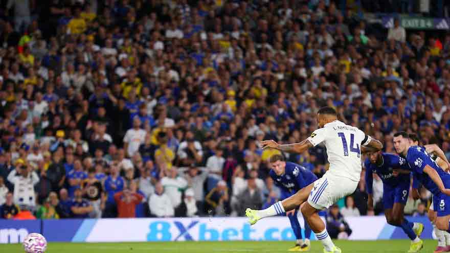 Nmecha penalty gets Leeds up and running on Premier League return
