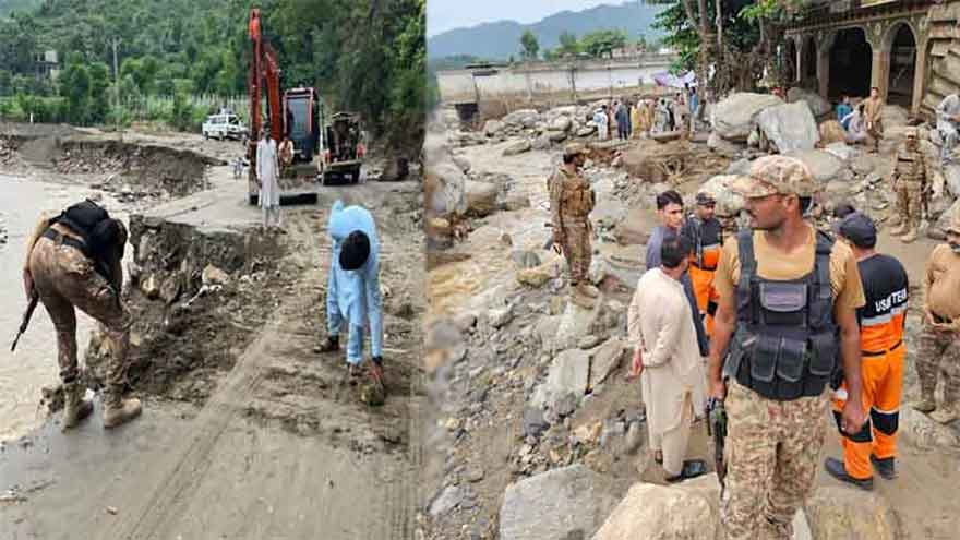 Pakistan Army continues relief operations in flood-hit KP districts
