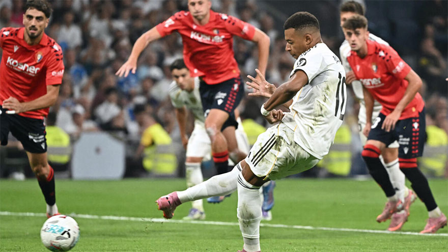 Mbappe lifts Real Madrid past Osasuna in La Liga opener