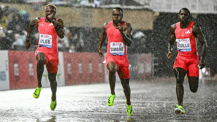 Seville storms past Lyles for Lausanne 100m win