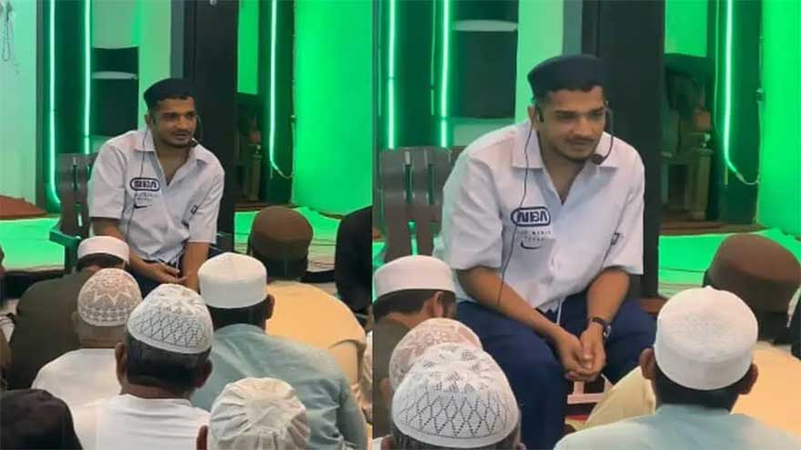 Indian comedian Munawar Faruqui spotted giving 'Tablighi bayan' at mosque