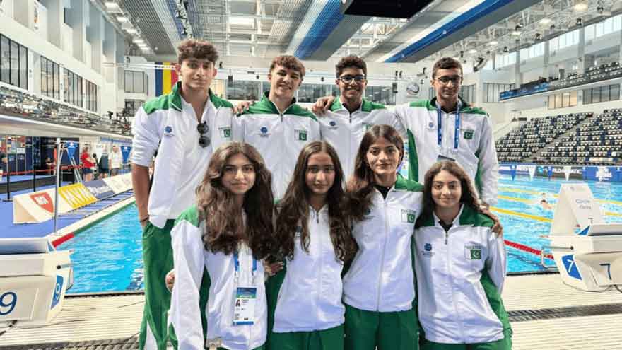 Pakistani swimmers set new national records at World Junior Swimming Championships