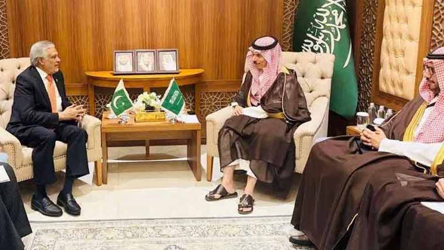 FM Dar meets Saudi, Iranian counterparts in Jeddah