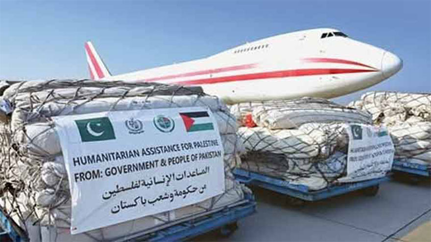 Second consignment of relief goods from Pakistan for Gaza arrives in Egypt