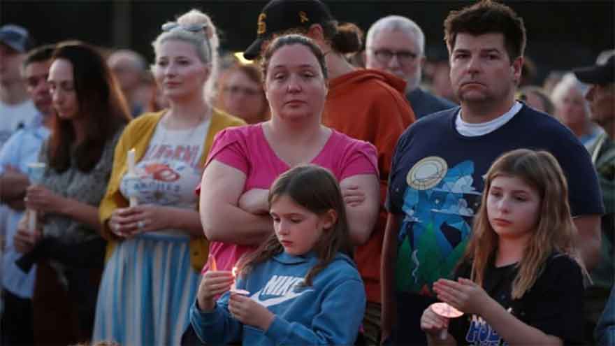 Minneapolis Catholic schoolchildren listened to a prayer, then ducked for cover from gunfire
