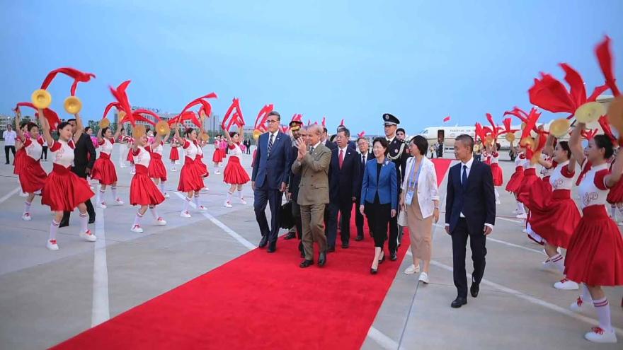 Red carpet welcome as PM Shehbaz lands in China on official visit