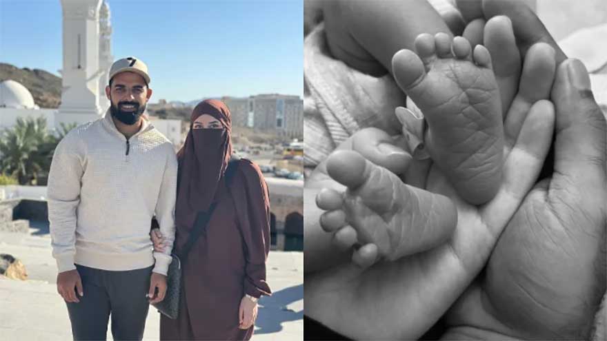 Cricketer Shadab Khan, wife welcome first baby girl