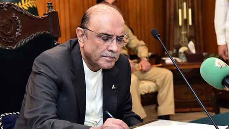 President Zardari signs anti-terrorism amendment bill into law