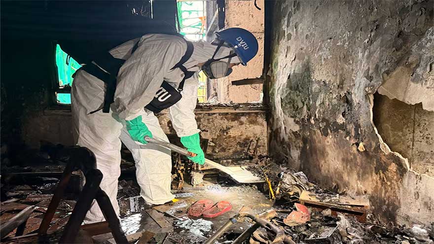 Police comb fire-ravaged Hong Kong apartments, death toll at 151