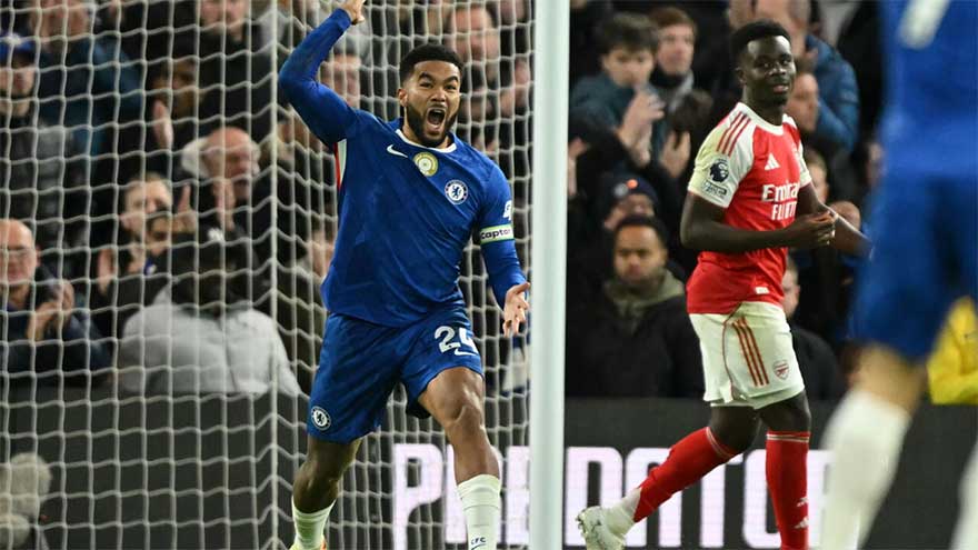 Chelsea captain James says 10-man Blues 'dominated' Arsenal