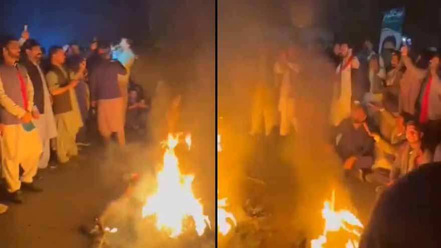 PTI stages protest at Swabi interchange demanding Imran Khan's release