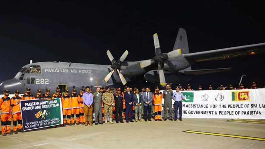 Pakistan's rescue team reaches cyclone-hit Sri Lanka for flood relief mission