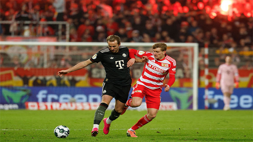 Kane and Bayern keep Union at bay to reach German Cup quarters