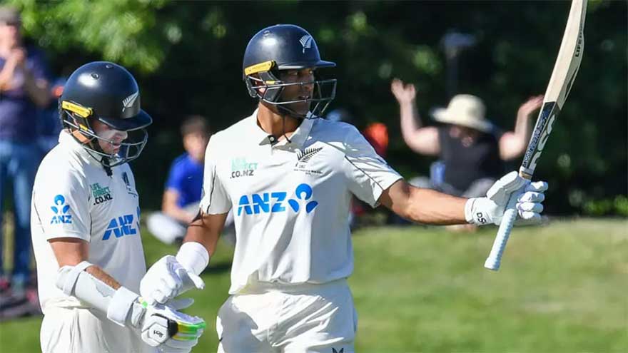 Ravindra, Latham tons put New Zealand in command of West Indies Test