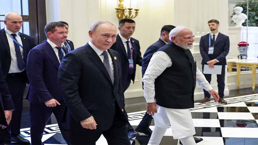Russia's Putin arrives in India for summit talks with PM Modi