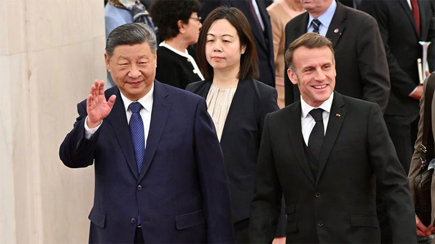 Pandas and ping-pong: Macron to end China visit on lighter note