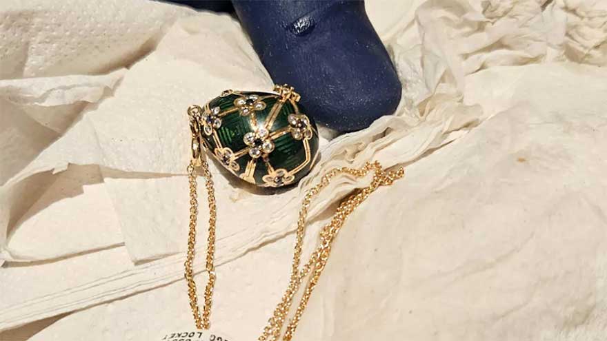 No yolk: police 'recover' Faberge egg swallowed by thief