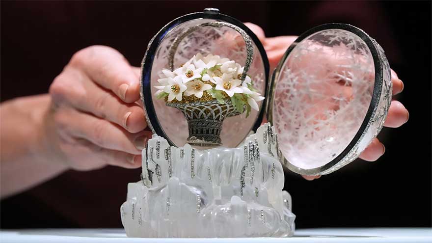 Crystal Fabergé egg crafted for Russian royalty shatters record and sells for $30.2 million