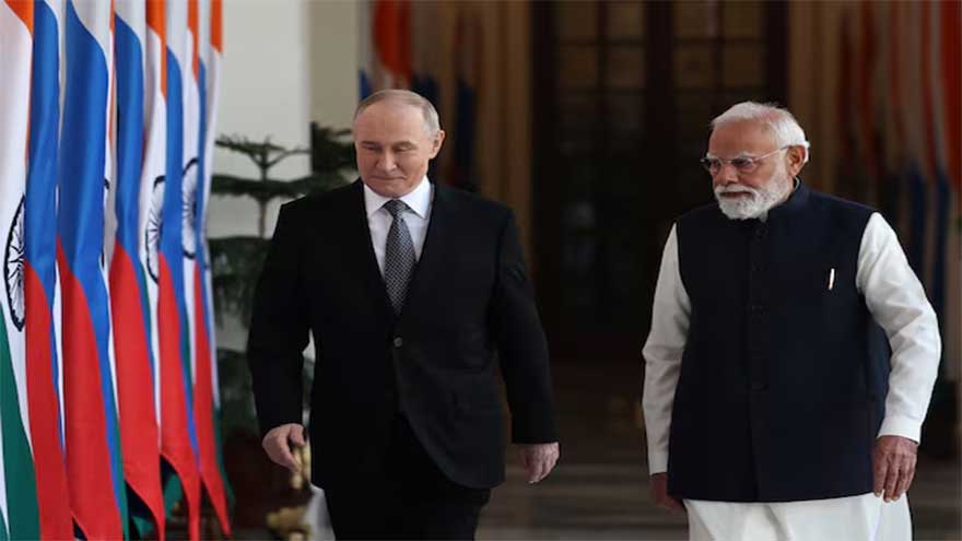 Putin and Modi discuss trade, peace in New Delhi summit