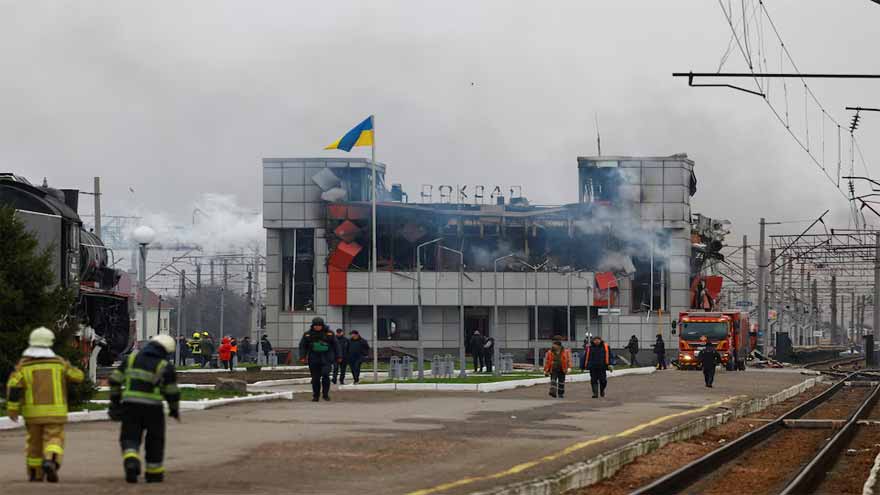 Russian drones, missiles hit Ukraine power and transport sectors, Kyiv says