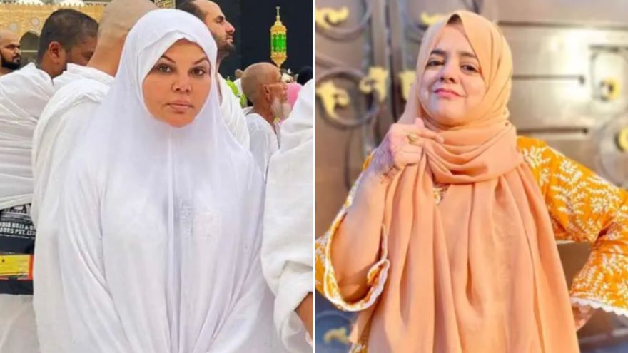 Watch: Rakhi Sawant prays in Makkah for Pakistani social media influencer Pyari Maryam
