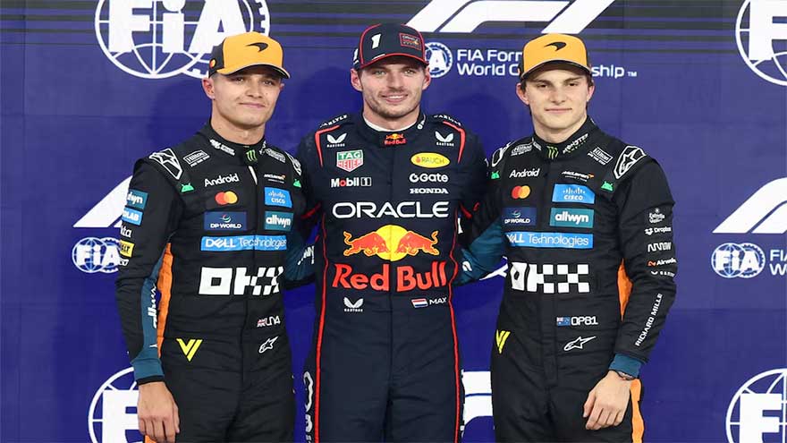 Verstappen on pole for F1 title-decider with Norris alongside
