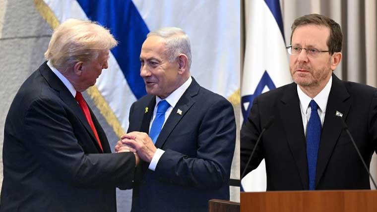 اسرائیلی صدر نے ٹرمپ کی نیتن یاہو کو معاف کرنے کی درخواست مسترد کردی