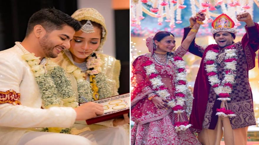 Sara Khan, Krish Pathak tie knot in dual Muslim-Hindu rituals