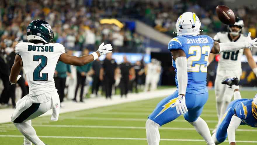 Chargers' Dicker kicks winning field goal, Jefferson's interception seals 22-19 OT win over Eagles