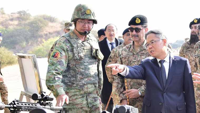 پاکستان اور چین کی افواج کی مشترکہ انسداد دہشت گردی مشق جاری