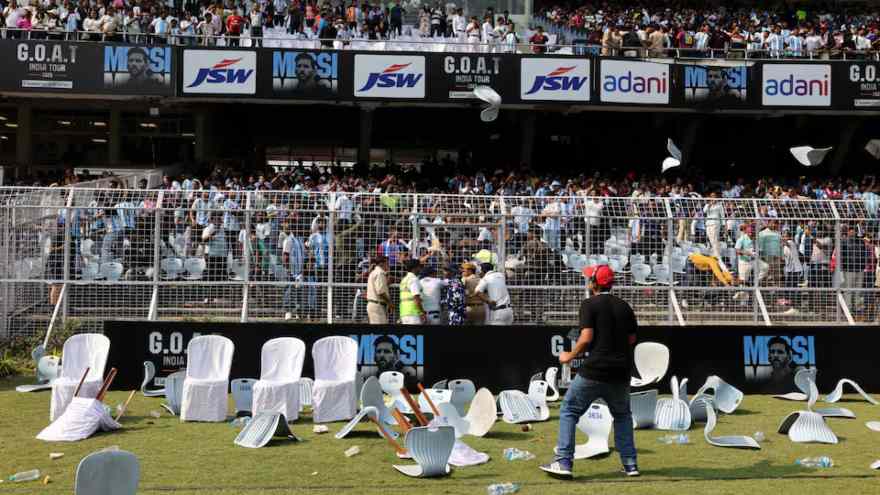Fans vandalise India stadium after football star Messi's abrupt exit