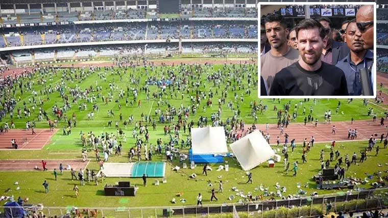 بھارت میں لیونل میسی کی تقریب بدنظمی کا شکار، سٹار فٹبالر 10 منٹ میں روانہ ہونے پر مجبور