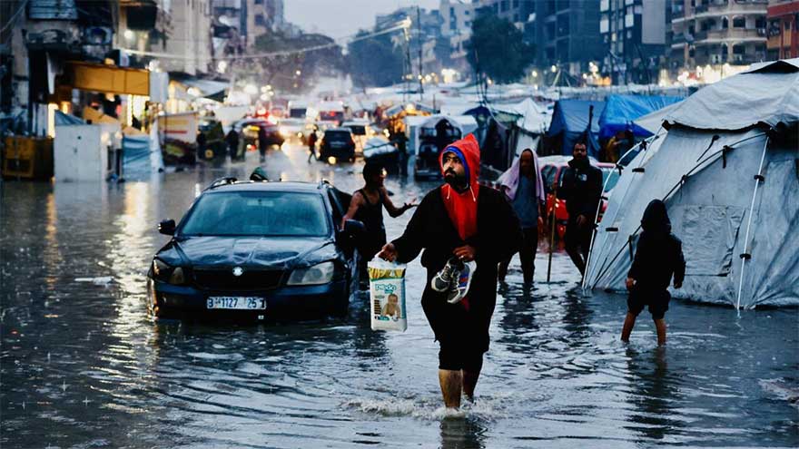 Fresh rains flood streets in war-scarred Gaza