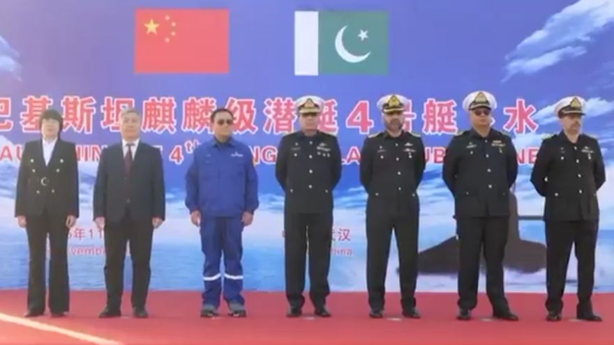 Pakistan Navy launches fourth Hangor class submarine GHAZI in China