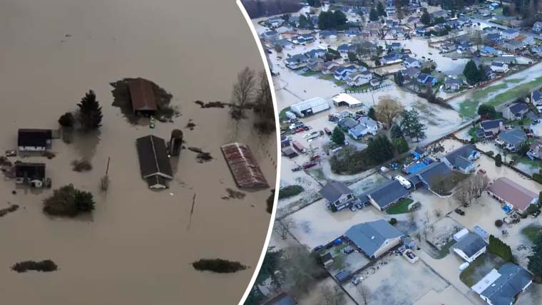 واشنگٹن میں شدید بارشوں کے باعث سیلابی صورتحال، پانی گھروں میں داخل